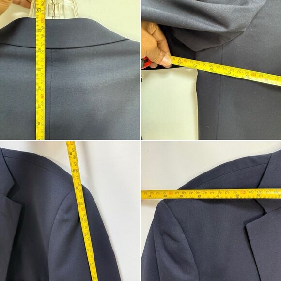 Paul Fredrick Blazer Sport Coat Mens Size 43R Black Jacket - Picture 9 of 16